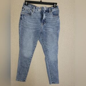 Time and Tru Size 12 High Rise Curvy Blue Denim Skinny Jeans